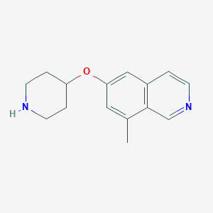 molecular formula C15H18N2O B13870433 8-Methyl-6-piperidin-4-yloxyisoquinoline 