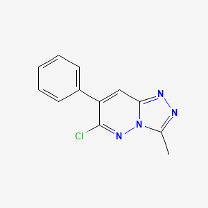 molecular formula C12H9ClN4 B13870452 6-Chloro-3-methyl-7-phenyl-[1,2,4]triazolo[4,3-b]pyridazine 