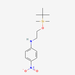 molecular formula C14H24N2O3Si B13870454 N-(2-{[tert-Butyl(dimethyl)silyl]oxy}ethyl)-4-nitroaniline 