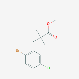 Ethyl 3-(2-bromo-5-chlorophenyl)-2,2-dimethylpropanoate