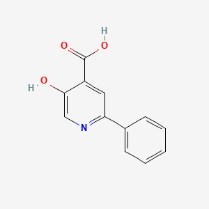 molecular formula C12H9NO3 B13870464 5-Hydroxy-2-phenylpyridine-4-carboxylic acid 