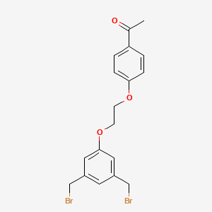 1-(4-(2-(3,5-Bis(bromomethyl)phenoxy)ethoxy)phenyl)ethanone