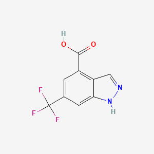 1H-Indazole-4-carboxylic acid, 6-(trifluoromethyl)-