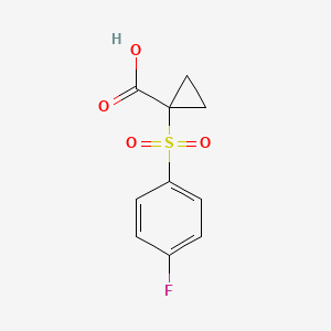 molecular formula C10H9FO4S B13870505 1-(4-Fluorophenyl)sulfonylcyclopropane-1-carboxylic acid 