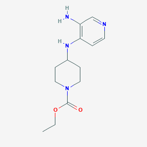 molecular formula C13H20N4O2 B13870513 Ethyl 4-[(3-aminopyridin-4-yl)amino]piperidine-1-carboxylate 