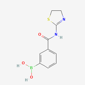 molecular formula C10H11BN2O3S B1387059 (3-((4,5-二氢噻唑-2-基)氨基甲酰基)苯基)硼酸 CAS No. 871333-06-1