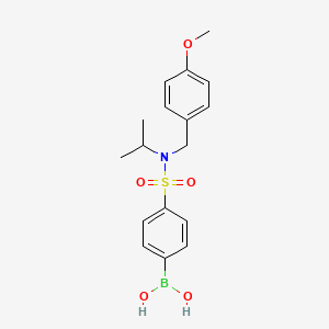 molecular formula C17H22BNO5S B1387062 4-(N-Isopropyl-N-(4-methoxybenzyl)sulfamoyl)phenylboronic acid CAS No. 913835-96-8