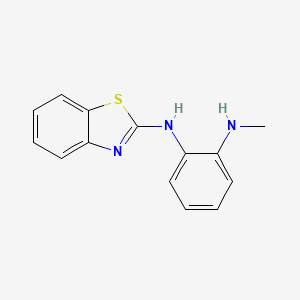 molecular formula C14H13N3S B13870623 2-N-(1,3-benzothiazol-2-yl)-1-N-methylbenzene-1,2-diamine 