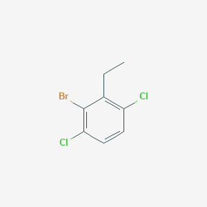 molecular formula C8H7BrCl2 B13870624 2-Bromo-1,4-dichloro-3-ethylbenzene 