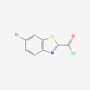 molecular formula C8H3BrClNOS B13870636 6-Bromo-1,3-benzothiazole-2-carbonyl chloride 