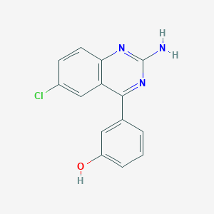 molecular formula C14H10ClN3O B13870639 3-(2-Amino-6-chloroquinazolin-4-yl)phenol 