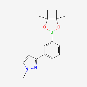 molecular formula C16H21BN2O2 B13870643 1-methyl-3-(3-(4,4,5,5-tetramethyl-1,3,2-dioxaborolan-2-yl)phenyl)-1H-pyrazole 