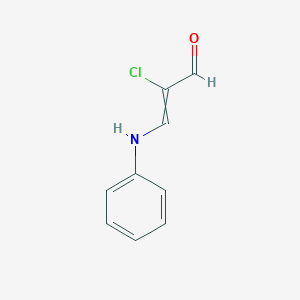 molecular formula C9H8ClNO B13870651 3-Anilino-2-chloroprop-2-enal 