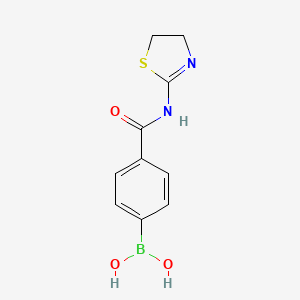 molecular formula C10H11BN2O3S B1387067 (4-((4,5-Dihydrothiazol-2-yl)carbamoyl)phenyl)boronic acid CAS No. 850568-30-8