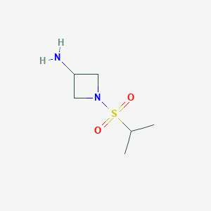 molecular formula C6H14N2O2S B13870674 1-Propan-2-ylsulfonylazetidin-3-amine 