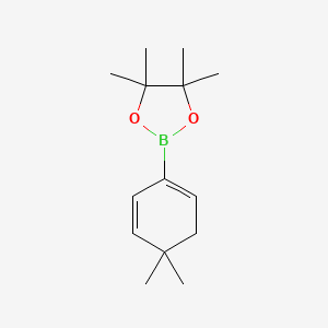 molecular formula C14H23BO2 B1387068 2-(4,4-Dimethylcyclohexa-1,5-dien-1-yl)-4,4,5,5-tetramethyl-1,3,2-dioxaborolane CAS No. 871333-97-0