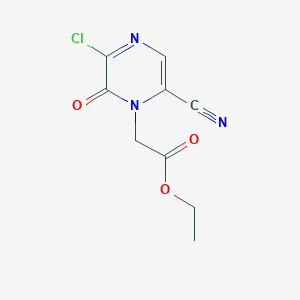 Ethyl 2-(3-chloro-6-cyano-2-oxopyrazin-1-yl)acetate