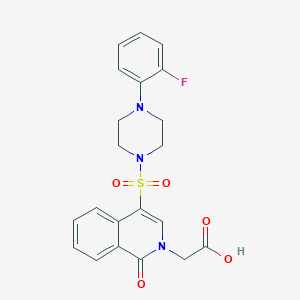 molecular formula C21H20FN3O5S B1387072 [4-{[4-(2-Fluorophenyl)piperazin-1-yl]sulfonyl}-1-oxoisoquinolin-2(1H)-yl]acetic acid CAS No. 685523-89-1