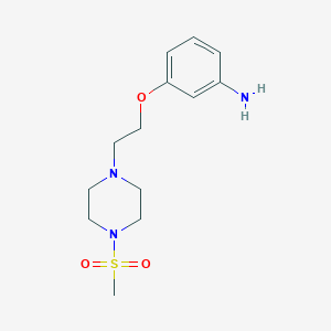 3-[2-(4-Methylsulfonylpiperazin-1-yl)ethoxy]aniline