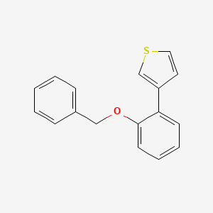 molecular formula C17H14OS B13870761 3-[2-(Benzyloxy)phenyl]thiophene 