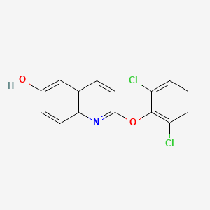 molecular formula C15H9Cl2NO2 B13870765 2-(2,6-Dichlorophenoxy)quinolin-6-ol 