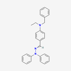 Benzaldehyde, 4-[ethyl(phenylmethyl)amino]-, diphenylhydrazone