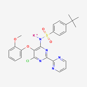 Potassium ((4-(tert-butyl)phenyl)sulfonyl)(6-chloro-5-(2-methoxyphenoxy)-[2,2'-bipyrimidin]-4-yl)amide