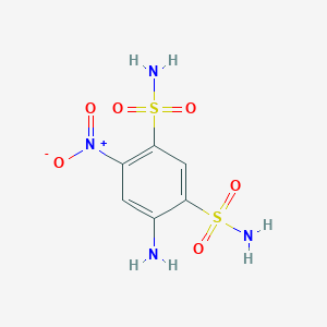 4-Amino-6-nitrobenzene-1,3-disulfonamide