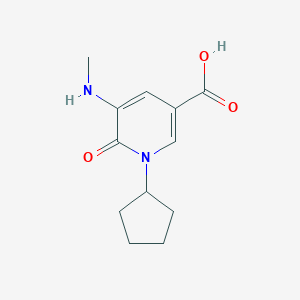 1-Cyclopentyl-5-(methylamino)-6-oxopyridine-3-carboxylic acid