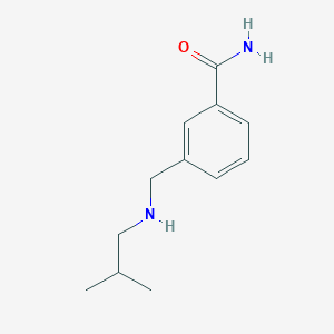 molecular formula C12H18N2O B13870805 3-((Isobutylamino)methyl)benzamide 