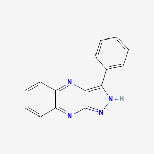 molecular formula C15H10N4 B13870819 3-phenyl-1H-pyrazolo[3,4-b]quinoxaline CAS No. 312519-38-3