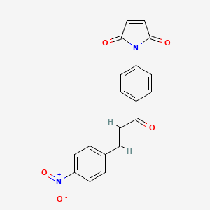 molecular formula C19H12N2O5 B1387084 1-{4-[(2E)-3-(4-Nitrophenyl)prop-2-enoyl]phenyl}-1H-pyrrole-2,5-dione CAS No. 949923-56-2