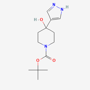 tert-butyl 4-hydroxy-4-(1H-pyrazol-4-yl)piperidine-1-carboxylate