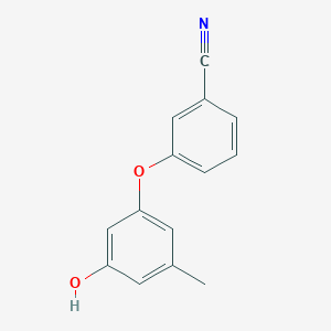 molecular formula C14H11NO2 B13870849 3-(3-hydroxy-5-methylphenoxy)Benzonitrile CAS No. 920036-14-2