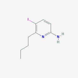 molecular formula C9H13IN2 B13870919 6-Butyl-5-iodopyridin-2-amine 