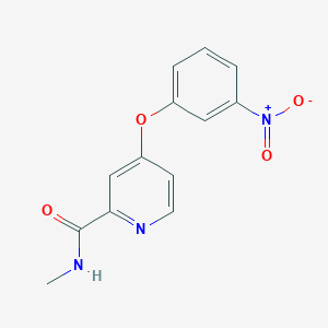 molecular formula C13H11N3O4 B13870924 N-Methyl-4-(3-nitrophenoxy)pyridine-2-carboxamide CAS No. 827029-02-7