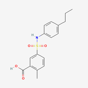 2-Methyl-5-[(4-propylphenyl)sulfamoyl]benzoic acid