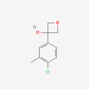 molecular formula C10H11ClO2 B13870941 3-(4-Chloro-3-methylphenyl)oxetan-3-ol 