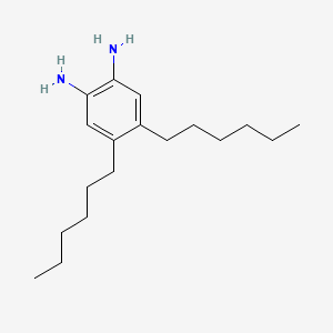 molecular formula C18H32N2 B13870946 4,5-Dihexylbenzene-1,2-diamine CAS No. 86723-75-3