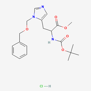 molecular formula C20H28ClN3O5 B13870952 Boc-His(pi-Bom)-OMe . HCl 