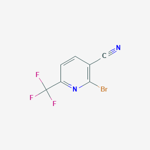 molecular formula C7H2BrF3N2 B1387097 2-Bromo-6-(trifluorometil)nicotinonitrilo CAS No. 1187582-21-3