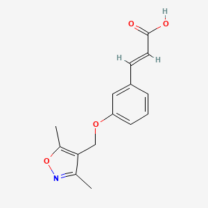 molecular formula C15H15NO4 B1387102 (2E)-3-{3-[(3,5-Dimethylisoxazol-4-YL)methoxy]phenyl}acrylic acid CAS No. 1087798-90-0