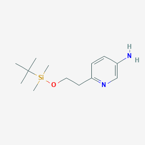 molecular formula C13H24N2OSi B13871021 6-(2-(Tert-butyldimethylsilyloxy)ethyl)pyridin-3-amine 