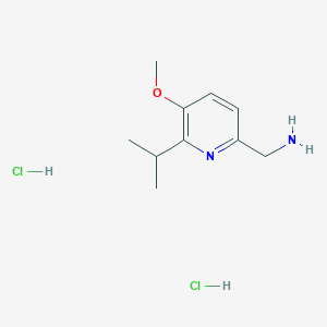 (5-Methoxy-6-propan-2-ylpyridin-2-yl)methanamine;dihydrochloride