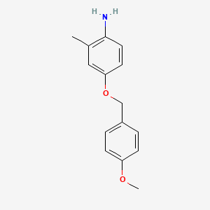 molecular formula C15H17NO2 B13871038 4-(4-Methoxybenzyloxy)-2-methylaniline 