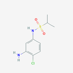 molecular formula C9H13ClN2O2S B13871048 N-(3-amino-4-chlorophenyl)propane-2-sulfonamide 