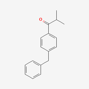 molecular formula C17H18O B13871065 1-(4-Benzylphenyl)-2-methylpropan-1-one 