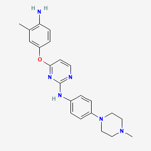 molecular formula C22H26N6O B13871067 [4-(4-Amino-3-methyl-phenoxy)-pyrimidin-2-yl]-[4-(4-methyl-piperazin-1-yl)-phenyl]-amine 