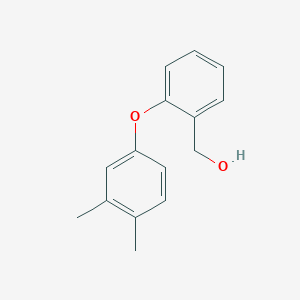 molecular formula C15H16O2 B1387107 [2-(3,4-Dimethylphenoxy)phenyl]methanol CAS No. 1039866-07-3