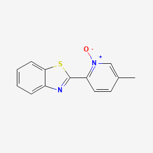 molecular formula C13H10N2OS B13871085 2-(5-Methyl-1-oxidopyridin-1-ium-2-yl)-1,3-benzothiazole 